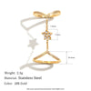 Wholesale Women's Niche Design Geometric Flower Doublelayer Stainless Steel 18K Goldplated Ring