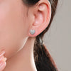 Wholesale Women's Niche Design S925 Sterling Silver Heart Shaped Diamond Microinlaid Earrings