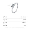 Wholesale Women's Niche Design S925 Sterling Silver Square Zircon Inlay Heartshaped Ring