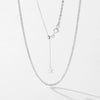 Wholesale Women's Niche Design 925 Sterling Silver Baby's Breath Star Water Wave Chain Necklace With Electroplating