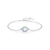 Wholesale Women's Niche Geometric Eggshaped S925 Sterling Silver Moonstone Jewelry Bracelet And Closed Ring