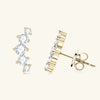 Wholesale Women's Niche Geometric Moissanite Earrings 925 Sterling Silver Electroplated