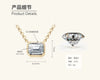 Wholesale Women's Niche Geometric Moissanite Emerald Pendant Necklace 925 Sterling Silver Electroplated Pearl Chain