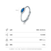 Wholesale Women's Niche Geometric S925 Sterling Silver Inlaid Zircon Devil's Eye Open Ring