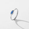 Wholesale Women's Niche Geometric S925 Sterling Silver Inlaid Zircon Devil's Eye Open Ring