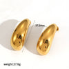 Wholesale Women's Niche Geometric Stainless Steel Electroplated Irregular Twisted Asymmetric Earrings