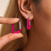 Wholesale Women's Niche Geometric Stainless Steel Goldplated Ushaped Earrings
