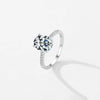 Wholesale Women's Niche Highend Luxury S925 Sterling Silver Geometric Zircon Inlay Ring