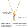 Wholesale Women's Niche Light Luxury Hug Necklace In Geometric Shape Made Of Stainless Steel With Electroplating Processing