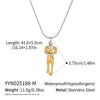 Wholesale Women's Niche Light Luxury Hug Necklace In Geometric Shape Made Of Stainless Steel With Electroplating Processing