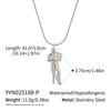 Wholesale Women's Niche Light Luxury Hug Necklace In Geometric Shape Made Of Stainless Steel With Electroplating Processing