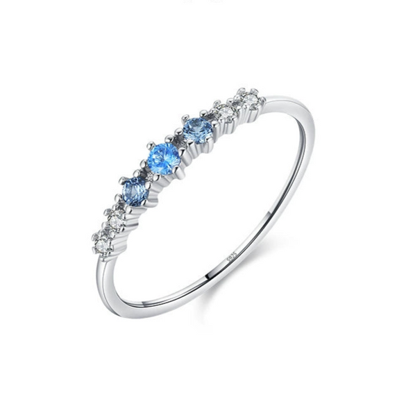 Wholesale Women's Niche Simple Fashion 925 Sterling Silver Zircon Inlaid Ring And Earrings