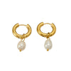 Wholesale Women's Niche Style Geometric Stainless Steel Electroplated Hoop Earrings