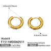 Wholesale Women's Niche Style Geometric Stainless Steel Electroplated Hoop Earrings