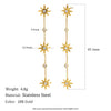 Wholesale Women's Niche Style Geometric Stainless Steel 18K Gold Plated Earrings Jewelry