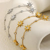 Wholesale Women's Niche Style Geometric Stainless Steel 18K Gold Plated Earrings Jewelry