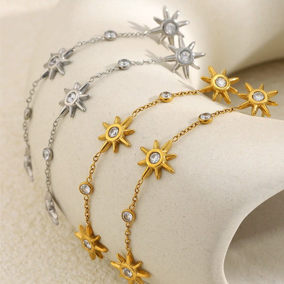 Wholesale Women's Niche Style Geometric Stainless Steel 18K Gold Plated Earrings Jewelry