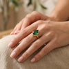 Wholesale Women's Niche Style Geometric Stainless Steel 18K Gold Plated Zircon Ring