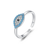 Wholesale Women's Niche Style 925 Sterling Silver Microinlaid Turquoise Devil's Eye Jewelry Set Earrings Necklace