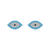 Wholesale Women's Niche Style 925 Sterling Silver Microinlaid Turquoise Devil's Eye Jewelry Set Earrings Necklace