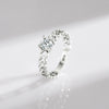 Wholesale Women's Niche Stylish S925 Sterling Silver Inlaid Zircon Cut Out Heart Ring With Electroplating