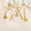 Wholesale Women's Niche Titanium Steel Electroplated Necklace With Shell And Starfish Marine Design
