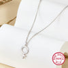 Wholesale Women's Niche Versatile Clavicle Chain Necklace S925 Sterling Silver Cross Symbol Pendant Geometric Style Electroplated