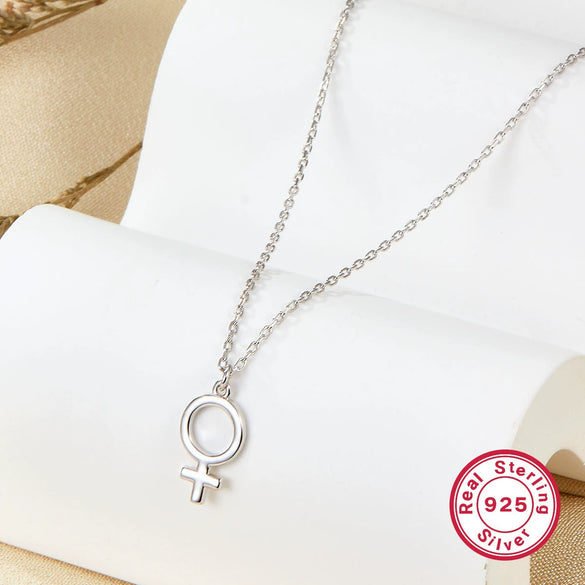 Wholesale Women's Niche Versatile Clavicle Chain Necklace S925 Sterling Silver Cross Symbol Pendant Geometric Style Electroplated