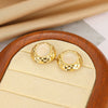 Wholesale Women's Nonfading Titanium Steel Geometric Palace Style Electroplated Earrings