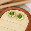 Wholesale Women's Nonfading Titanium Steel Geometric Palace Style Electroplated Earrings