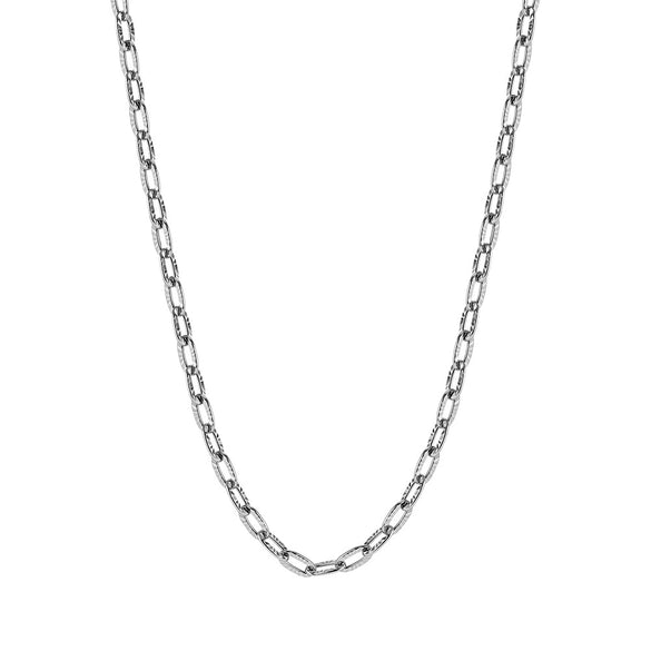Wholesale Women's Nonfading Waterproof Vacuumplated Geometric Stainless Steel Calendering Chain Necklace