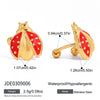 Wholesale Women's Nonpierced Insectthemed Geometric Stainless Steel Electroplated Ear Clips Earrings