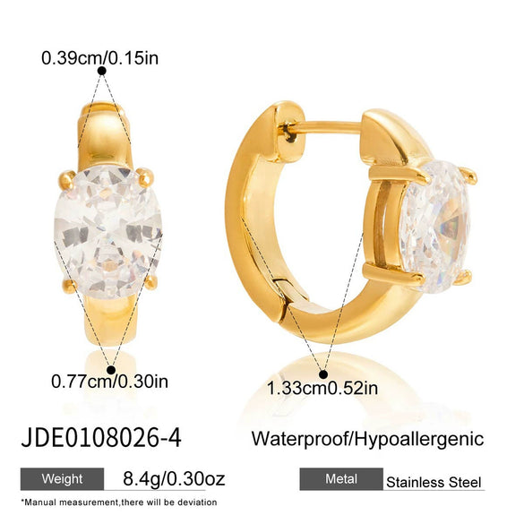 Wholesale Women's Nonpierced Stainless Steel Electroplated Geometric Cshaped Ear Cuffs And Plain Hoops Jewelry