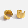 Wholesale Women's Nonpierced Stainless Steel Electroplated Geometric Cshaped Ear Cuffs And Plain Hoops Jewelry