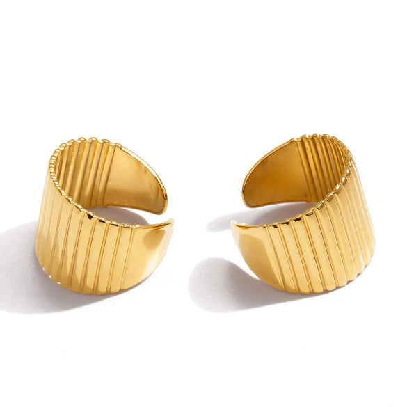 Wholesale Women's Nonpierced Stainless Steel Electroplated Geometric Cshaped Ear Cuffs And Plain Hoops Jewelry
