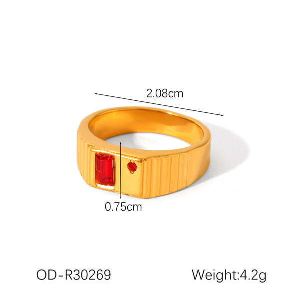 Wholesale Women's Note Ring Titanium Steel Retro Old Style With Vacuum Plating And Dripping Oil