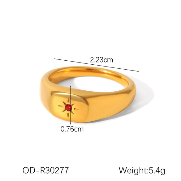 Wholesale Women's Note Ring Titanium Steel Retro Old Style With Vacuum Plating And Dripping Oil
