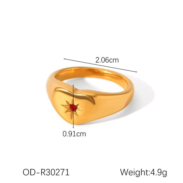 Wholesale Women's Note Ring Titanium Steel Retro Old Style With Vacuum Plating And Dripping Oil