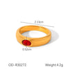 Wholesale Women's Note Ring Titanium Steel Retro Old Style With Vacuum Plating And Dripping Oil