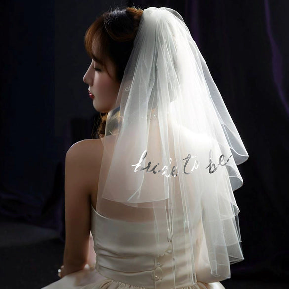Wholesale Women's Nylon Bridal Veil Double Layer Ironed With Hair Comb