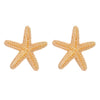 Wholesale Women's Ocean Vacation Style Exaggerated Starfish Earrings In Alloy With Electroplating