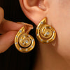 Wholesale Women's Ocean Vacation Style Exaggerated Starfish Earrings In Alloy With Electroplating