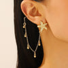 Wholesale Women's Ocean Vacation Style Exaggerated Starfish Earrings In Alloy With Electroplating