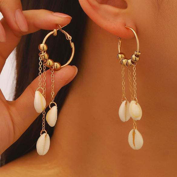 Wholesale Women's Oceanstyle Marine Life Pattern Zinc Alloy Electroplated Earrings And Necklace Set