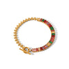 Wholesale Women's Olive Leaf Titanium Steel Bracelet With Pvd Vacuum Plating And Zircon Inlay
