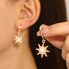 Wholesale Women's Opal Sun Earrings Alloy Geometric Electroplated