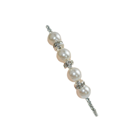 Wholesale Women's Open Crystal Pearl Bracelet In Original Design Mixed Alloy With Rhinestone And Electroplating
