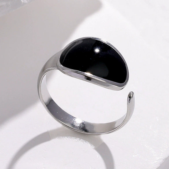 Wholesale Women's Open Finger Ring Titanium Steel And Stainless Steel Geometric Style Electroplated Jewelry