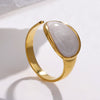 Wholesale Women's Open Finger Ring Titanium Steel And Stainless Steel Geometric Style Electroplated Jewelry