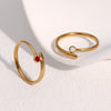 Wholesale Women's Open Ring Geometric Pattern Stainless Steel Electroplated Simple Style